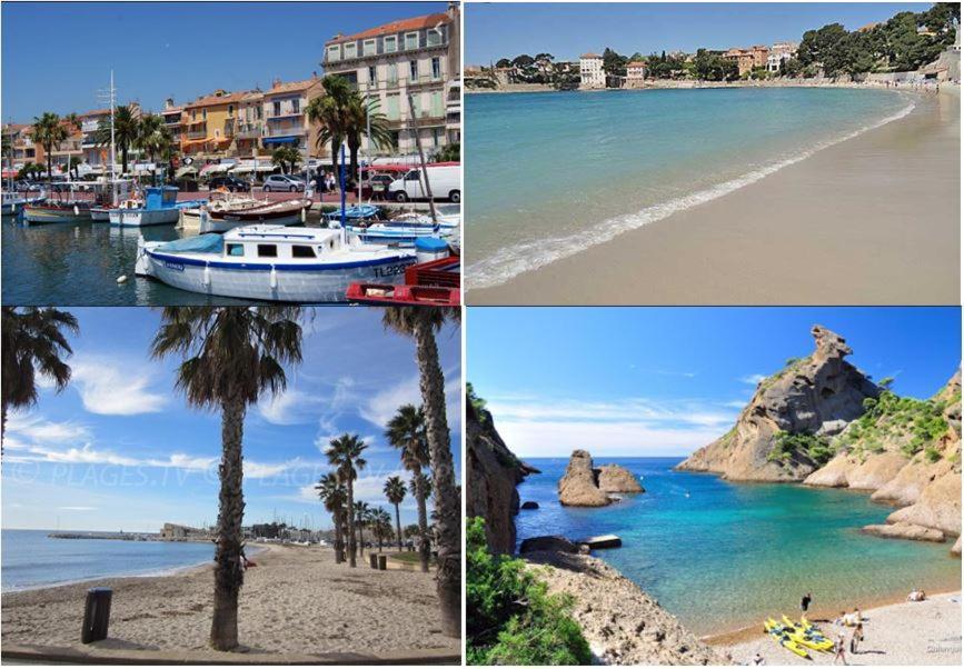 T2, Jardin, Veranda Chambre, Climatisation, Parking Privatif, Proche A Pied Centre, Plage, Gare, Pour 3 Adultes Ou 2 Adultes Avec 2 Enfants Bandol Dış mekan fotoğraf